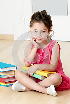 Preschooler with book