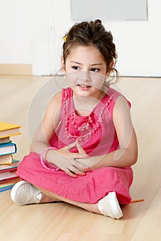 Preschooler with book