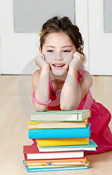 Preschooler with book
