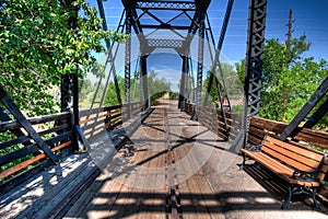 Prescott Historic Railroad trestle near the Sam Hill Warehouse.