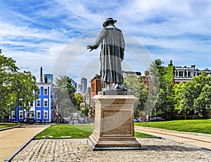 Prescott Statue Bunker Hill Charlestow Boston Massachusetts