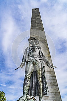 Prescott Statue Bunker Hill Monument Boston Massachusetts