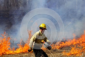 Prescribed Controlled Prairie Burn