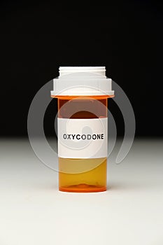 Prescription Bottle with Oxycodone Label photo