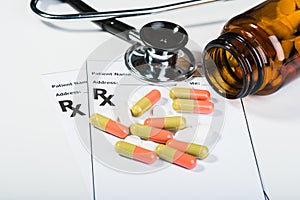 Prescription drugs overvoltage by a doctor.