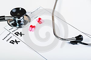 Prescription drugs overvoltage by a doctor.