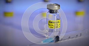 Prescription Ketamine and Empty Syringe