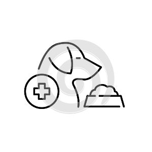 Prescription and special need diet for dogs. Pixel perfect, editable stroke icon