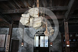 Prescriptions in traditional Chinese medicine shop photo