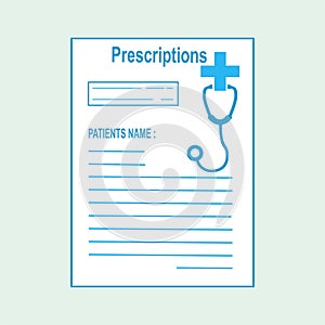 Prescriptions and Stethoscope icon