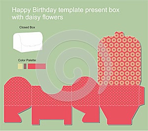 Present Box with Happy Birthday label