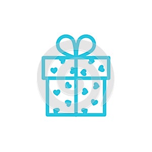 Present, gift box icon. From blue icon set