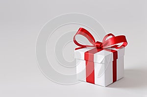 Present Gift Box with Red Bow
