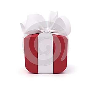 Present Gift Box with Red Bow