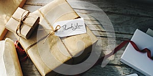 Present Gift Craft Twine Tag Concept