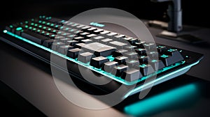 Present an image of a sleek and modern Logitech keyboard