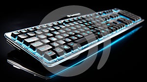 Present an image of a sleek and modern Logitech keyboard