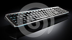 Present an image of a sleek and modern Logitech keyboard