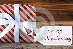 Present With Label, Valentinstag Means Valentines Day photo