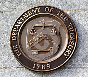 Present Seal Sign Symbol US Treasury Department Washington DC photo