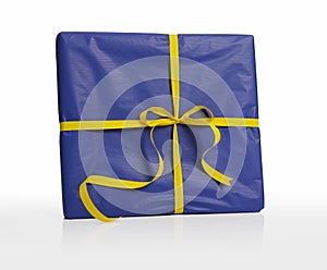 Present wrapped in paper, Isolated