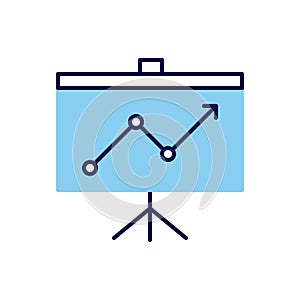 Presentation Bilboard related vector icon