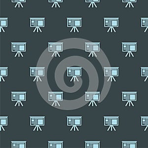 Presentation board seamless pattern isolated on color background