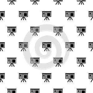 Presentation board seamless pattern isolated on white background