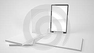 Presentation of book in printed format and digital format