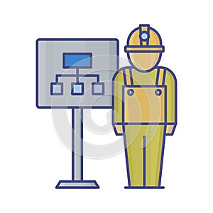 Presentation charts Isolated Vector icon Which can easily modify or edit