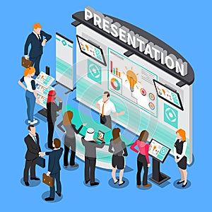 Presentation During Exhibition Isometric Composition