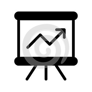 Presentation flat glyps vector icon