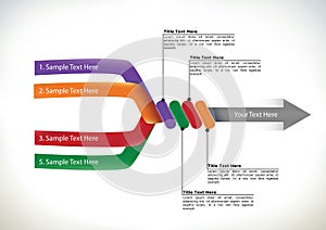 Presentation flow chart with arrow