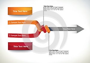 Presentation flow chart with arrow