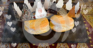 presentation of galettes des rois to celebrate the epiphany