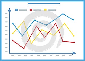 Presentation Infochart, Graph on Board Vector