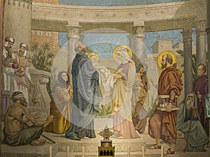 The presentation of Jesus in the Temple photo