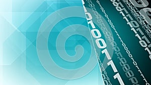 Presentation of layout binary cyber security and technology background with copy space for information security and cyber crime