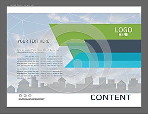 Presentation layout design for business cover page template