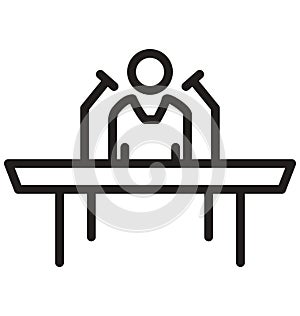 Presentation line isolated vector icon can be easily modified and edit