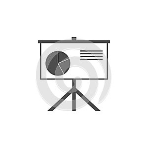 presentation of a pie chart icon. Elements of web icon. Premium quality graphic design icon. Signs and symbols collection icon for