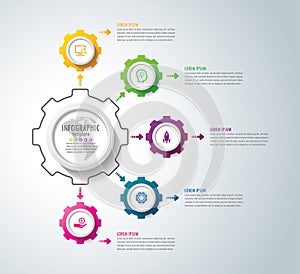 Presentation process business infographic template