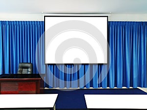 Presentation Room With Projection Screen