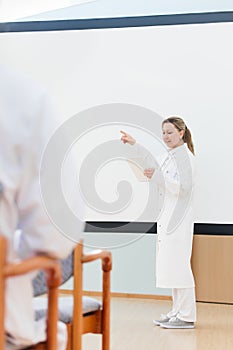 presentation and seminar with a female doctor