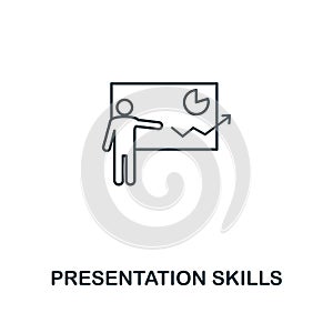 Presentation Skills icon. Thin outline creativePresentation Skills design from soft skills collection. Web design, apps