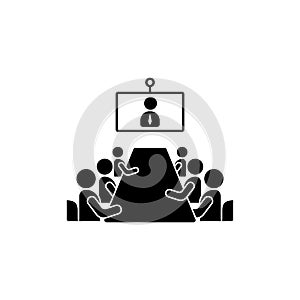 Presentation table training icon. Simple business indoctrination icons for ui and ux, website or mobile application photo