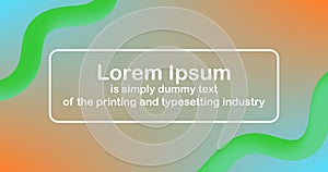 Presentation Template with Editable Text and Fluid Curve on Orange Abstract Background Gradient Design