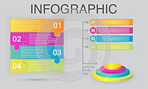 Presentation template flat design vector illustration for web design marketing advertising