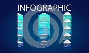 Presentation template flat design vector illustration for web design marketing advertising photo