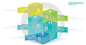 Presentation Vector infographic template with 5 step stock illustration Infographic, List, Icons